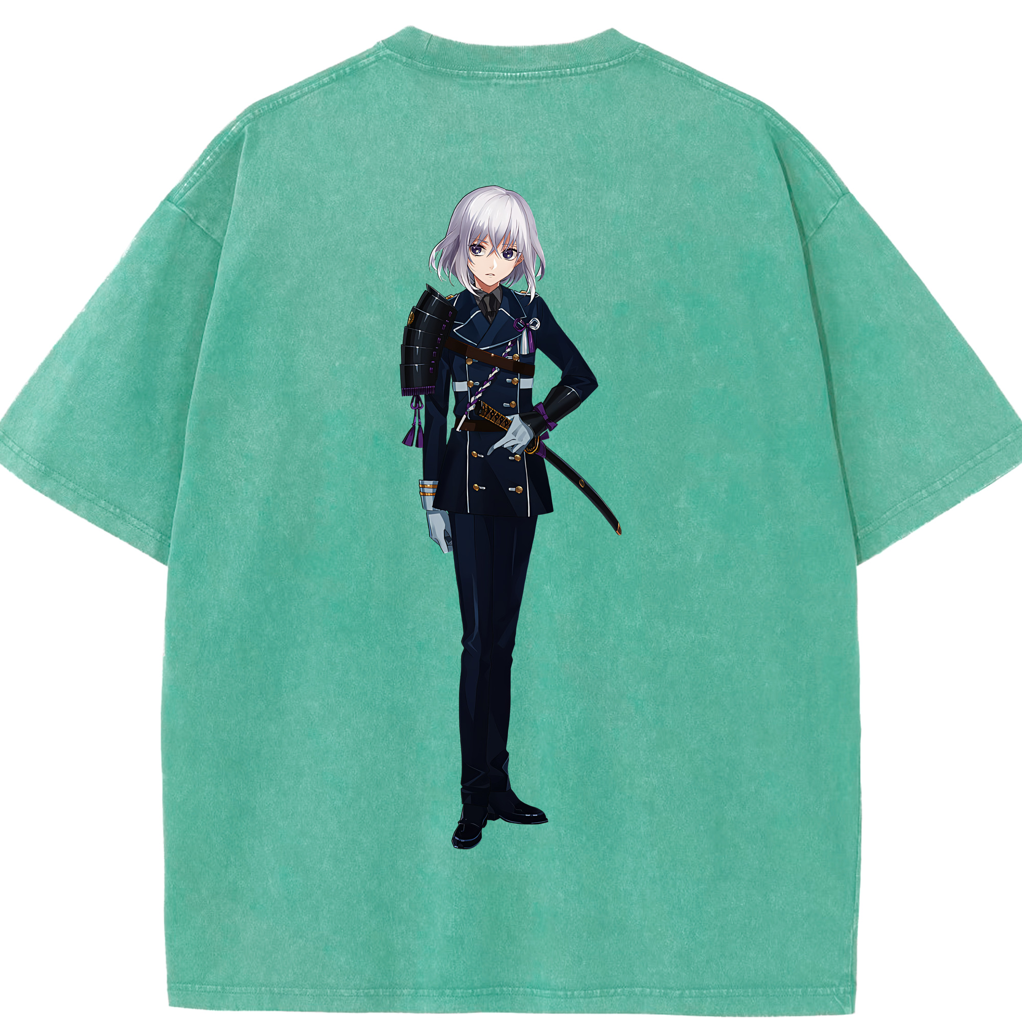 （画像用） 刀剣乱舞 Touken Ranbu 綿100% ヴィンテージ風 半袖Tシャツ（背面プリント）